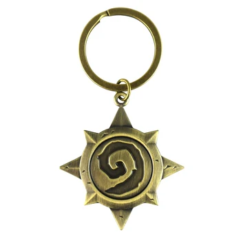 

Hot Game Hearthstone Heroes Of Warcraft Keychain Alloy Pendant Wow Logo Keyring Car And Handbags Accessories