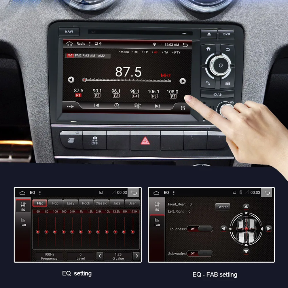 Eunavi ips Android 9 автомобильный dvd-плеер для Audi A3 S3 2003-2011GPS навигация Радио стерео Мультимедиа 4G 64G 1024*600 сенсорный экран