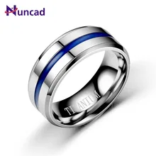 6/8 мм пара романтичные Свадебные кольца Синий титановая сталь простое кольцо Модные титановые кольца для влюбленных панк Свадебные украшения для вечеринок