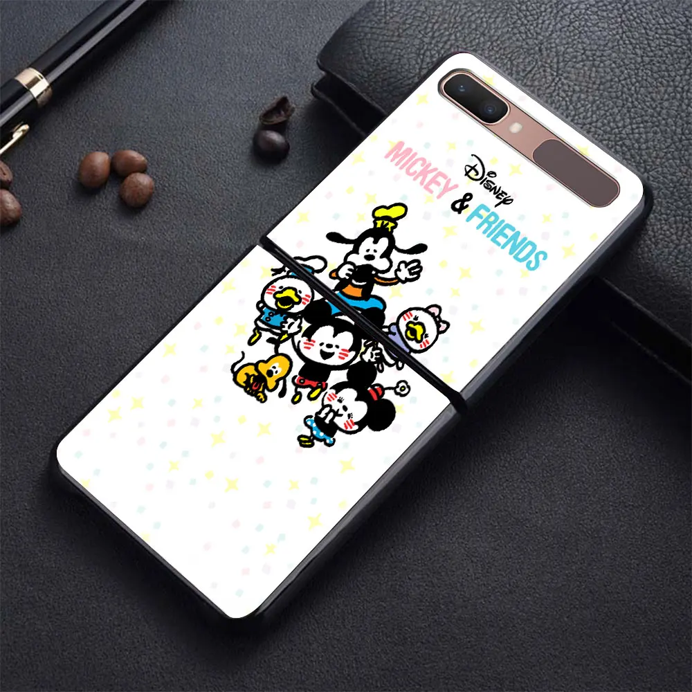 Lovely Disney Mickey Shockproof Cover for Samsung Galaxy Z Flip Flip3 5G Black Phone Case Shell Hard Fundas Coque Capa case for samsung z flip 3