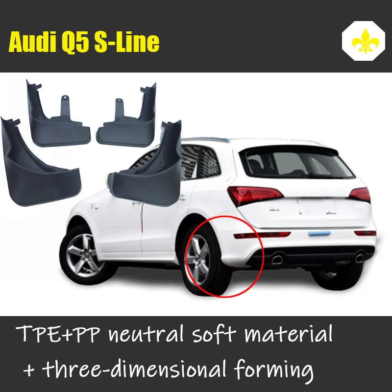 Для Audi Q3 Q5 Q7 Q2 Брызговики Audi Q3 Q5 Sline Брызговики Q7 спортивные автомобильные крылья Брызговики авто аксессуары 2008 - Цвет: Q5 Sline 2010-2017