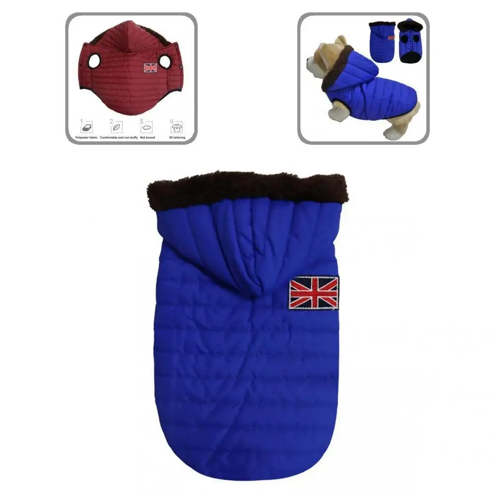 Long lasting Pet Clothes Hooded Skin friendly Dog Sleeveless Thickened