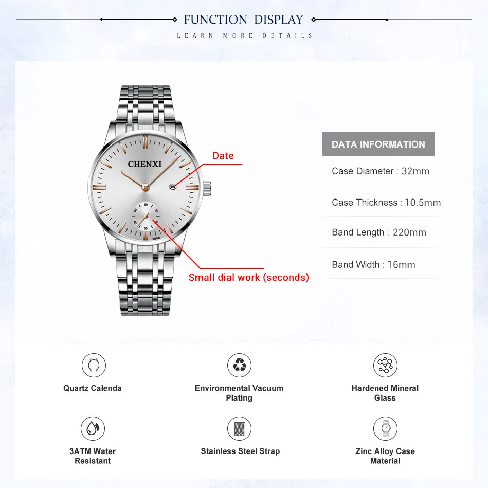 CHENXI Quartz Women Watch Women's Fashion Clock Watches Top Luxury Female WristWatches Waterproof Ladies Dress relogio feminino