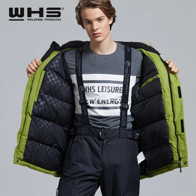 WHS Мужская утолщенная хлопковая куртка осенне зимняя спортивная ветрозащитная