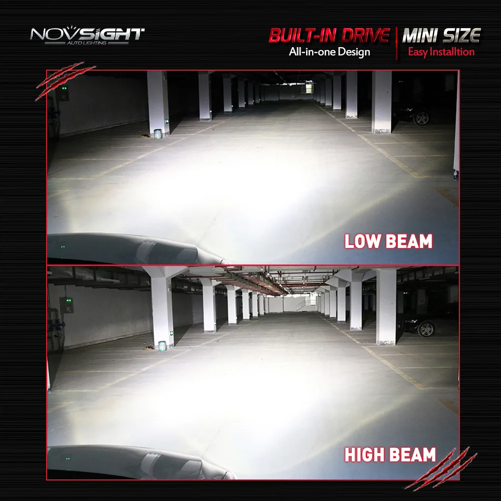 NOVSIGHT H4 H7 H11 H1 H3 H8 H9 9005 9006 Автомобильные светодиодные лампы для передсветильник фар