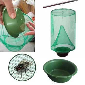 

Pest Control Reusable Hanging Fly Catcher Killer Flies Flytrap Zapper Cage Net Trap Garden Home Yard Supplies 1PCS