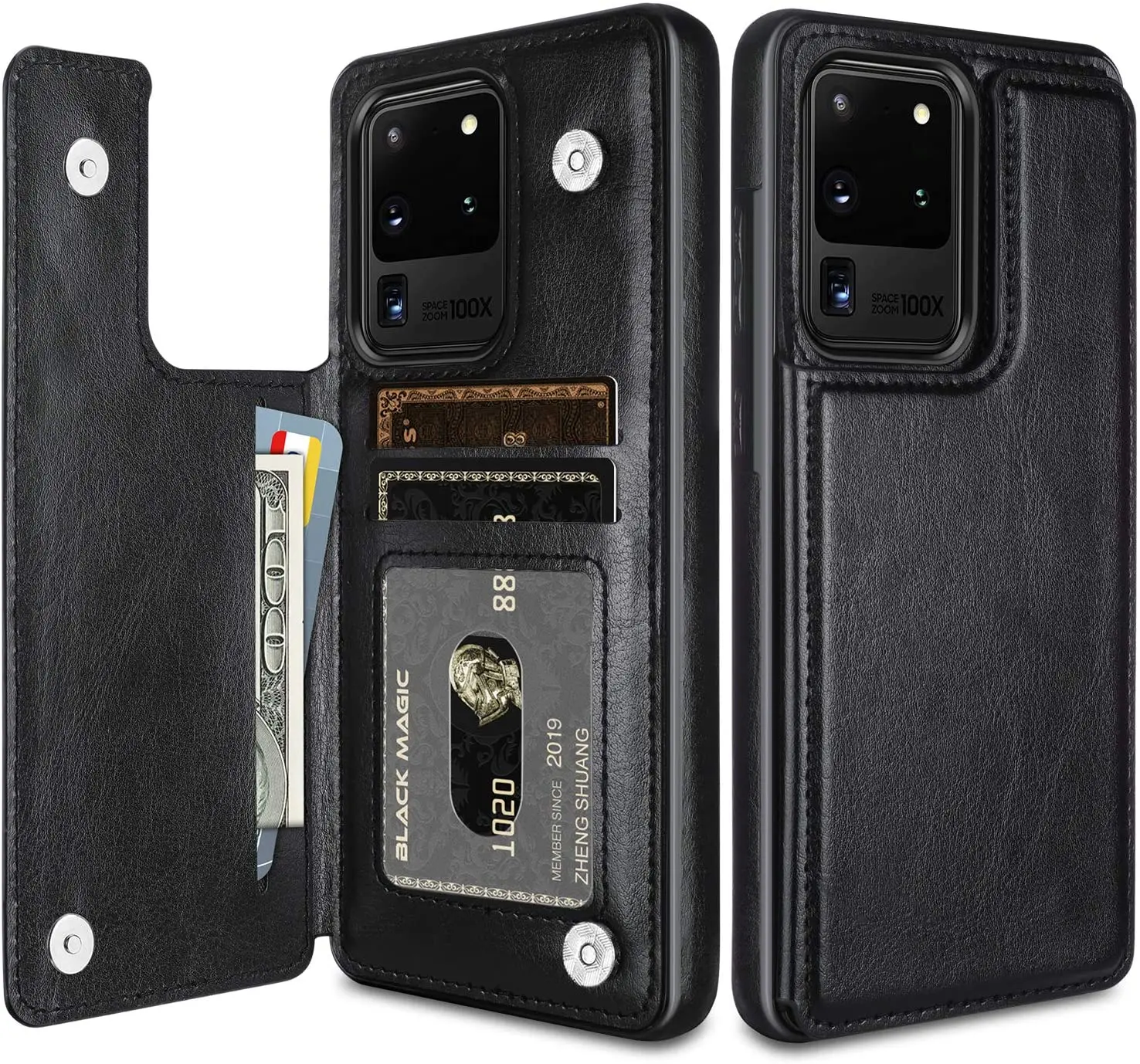 Luxury Slim Fit Premium Leather Card Slots Shockproof Flip Wallet Case for Samsung Galaxy S20 | S10 & Note 10 Series