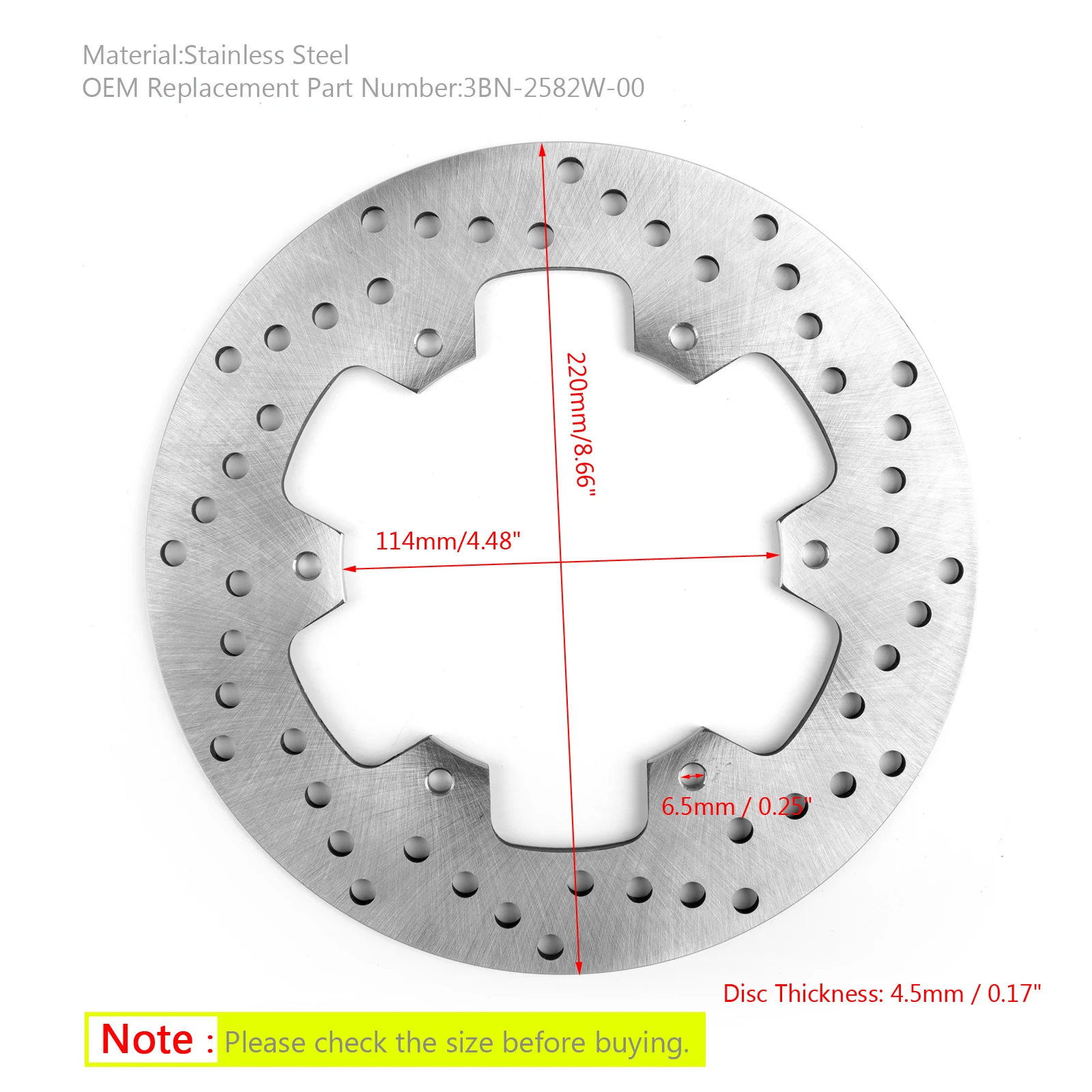 Artudatech задние дисковые тормоза ротор для Yamaha DT125R DT125RE DT125X DT200R TDR125R 1988-2007 DT 125R 125RE 125X 200R 125R Запчасти