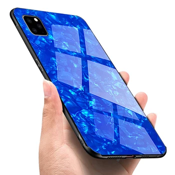 

10pcs Luxury Glitter Tempered Glass TPU Case For iPhone 11 Pro Max XS XR X 8 7 6 6S Plus Shockproof Soft frame Hard Back Cover