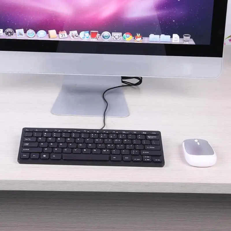 K1000 78 клавиш 10 дюймов Тонкая USB Проводная клавиатура портативная мини Бесшумная клавиатура для дома и офиса универсальные клавиатуры для ноутбука ПК компьютера