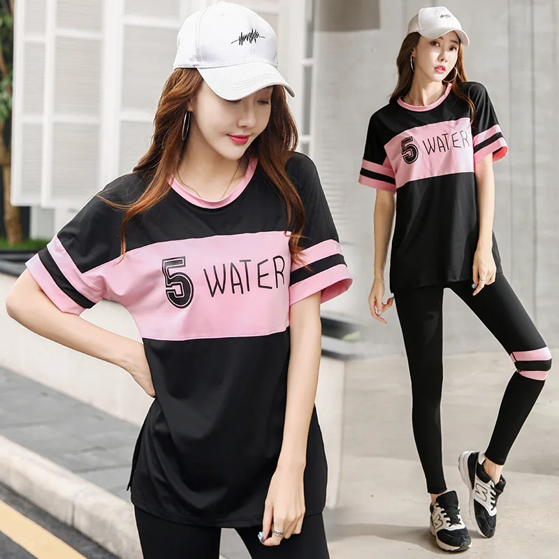 

Spring And Summer Morning Run Step Sports Set Women's Long-Sleeve Coat Gym Shorts Yoga Clothes 2018 Large Size Fat Mm Loose-Fit