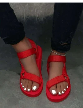 

Women Sandals 2020 Candy Colors Summer Sandals For Women Shoes Female Outdoor Ladies Sandals Flat Soft Beach Shoes Woman Size 43