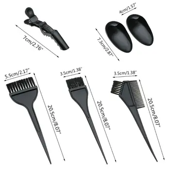 

26PCS Hair Dye Colouring Brush Comb Black Plastic Mixing Bowl Barber Salon Tools GXMC