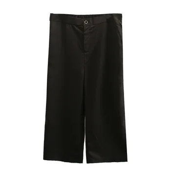 

Women Slim Flare Pants Spring Summer Plus Size Bottom Female anti-pilling Cotton Stretch Ankle-Length Trousers 3927#