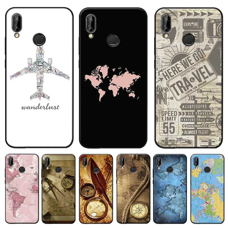 

World Map Travel phone Plans ancient Cover for xiaomi redmi note 7 k20 pro 7 note 5 6 4x 7a Clear Soft Silicone Phone Case