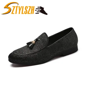 

Plus Size 38-47 Men Casual Shoes Breathable Tassel Loafers High Quality Slip-on Men's Wedding Party Shoes Men Flats Driving Shoe