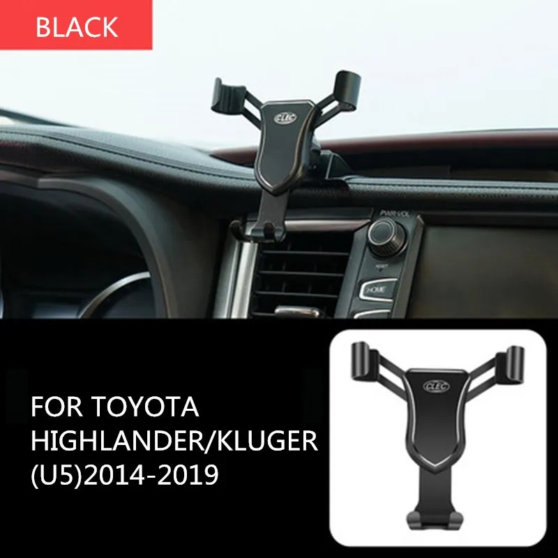 Для Toyota Highlander Kluger U5- авто, умный держатель для сотового телефона, держатель для вентиляционного отверстия, подставка, аксессуары для интерьера