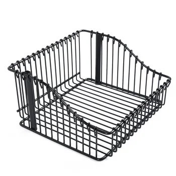 

Black Storage Basket Shelf Rack W / Handle Black For Spices Vinegar Kitchen Tool