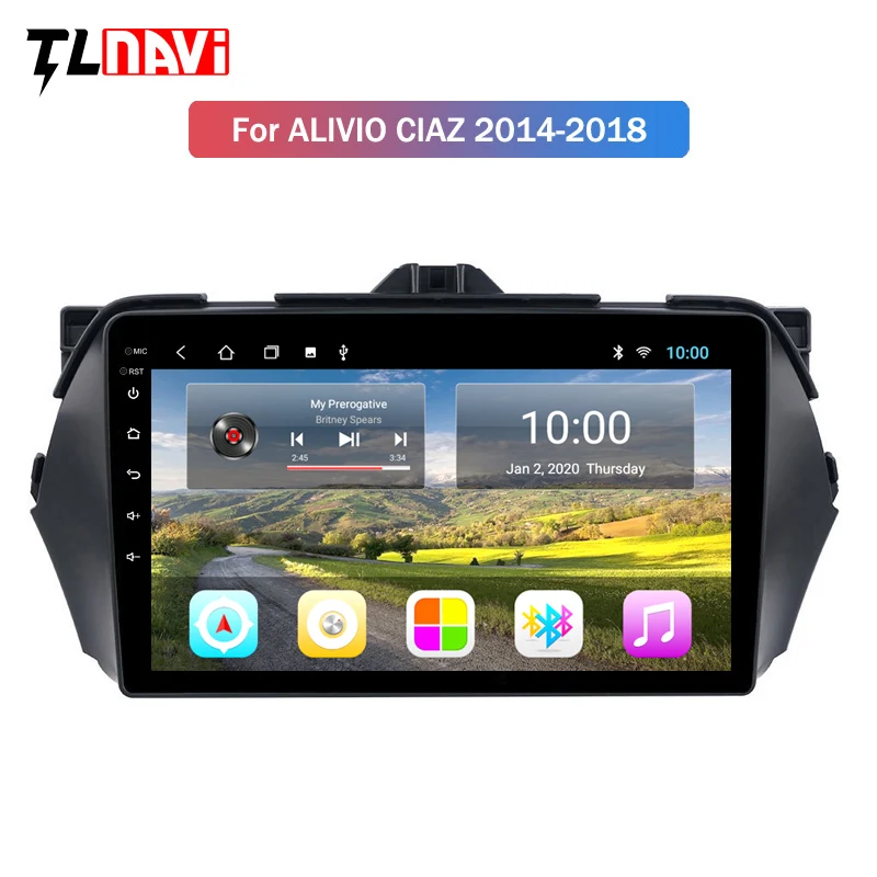 Автомобильный dvd-плеер 2G RAM Android 10 для SUZUKI Alivio/CIAZ 2014-2018 9 дюймов gps-навигация радио