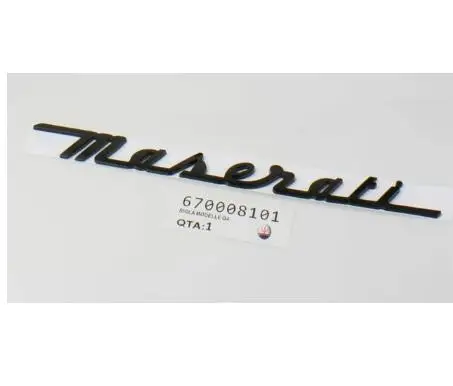 Глянцевый черный серебряный для Maserati багажник табличка логотип эмблема значки Ghibli OEM - Цвет: MATTE