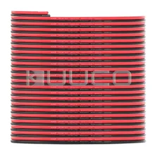 Огнестойкий силовой кабель черный и красный 8А 30 футов тест мягкий провод двойной силиконовый изоляционный слой провода Электрический кабель