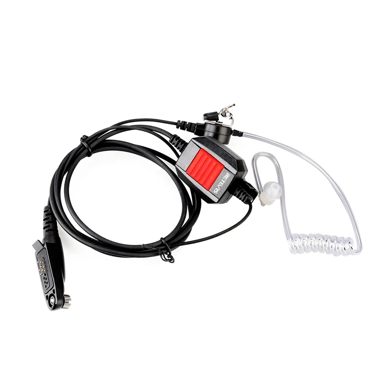 Retevis EA110M 6Pin Stylus PTT Mic Earpiece Covert Air Tube and IP66 Waterproof Headset for GP328 Plus C9086A