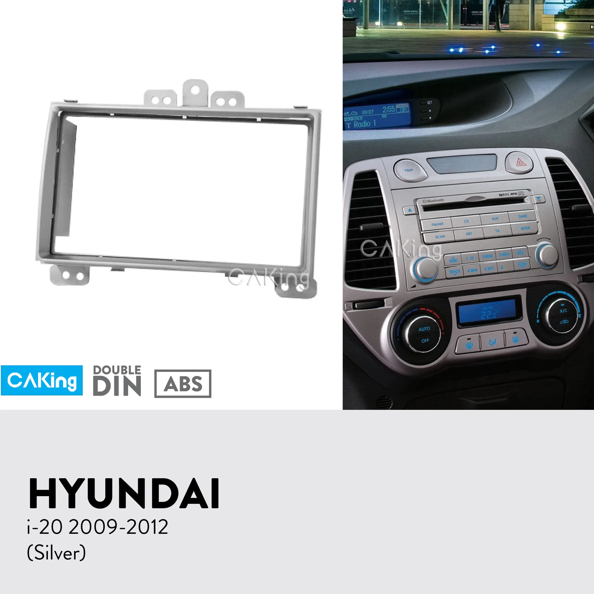 Автомобильная панель для приборной панели 2009 2012 HYUNDAI i 20 i20 (Серебристая)|Панели| |