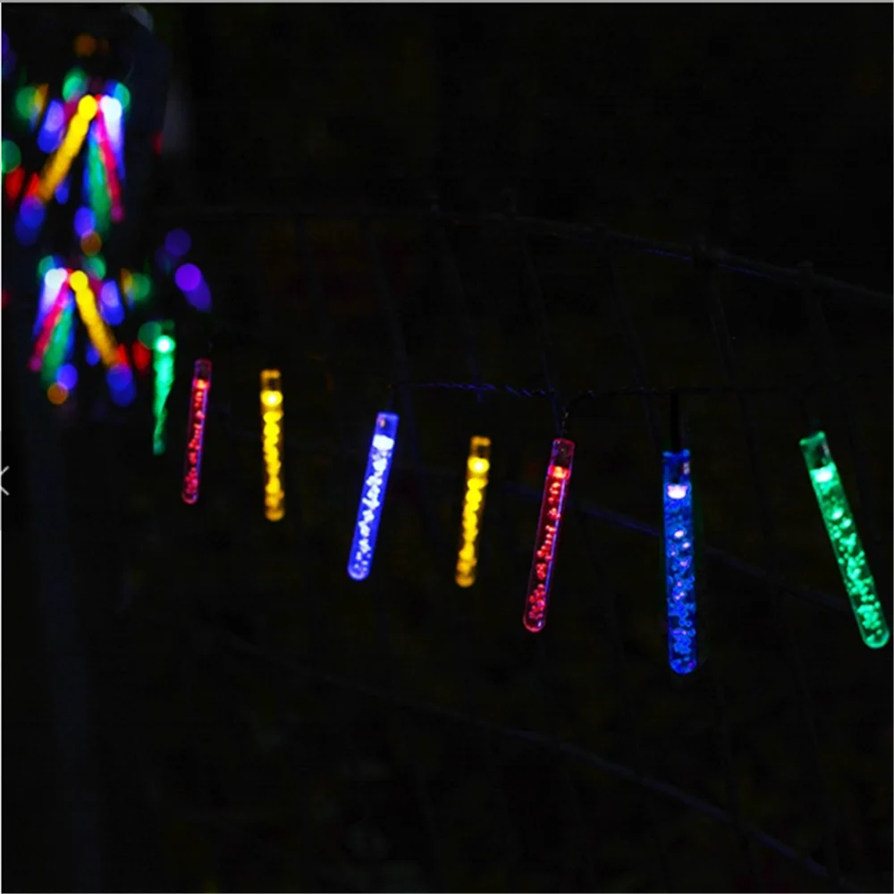 30LED Хрустальный Ледяной Конус, солнечный Сказочный светильник, уличный водонепроницаемый светильник для сада, свадьбы, рождественской вечеринки, декор елки, струнный светильник