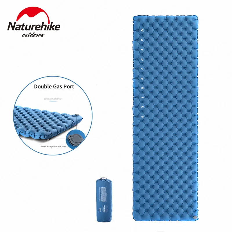 Naturehike 40D Nylon TPU Double-Airbag Camping Inflatable Mat Ultralight Tent Mattress Sleeping Air Cushion For Outdoor Travel | Спорт и