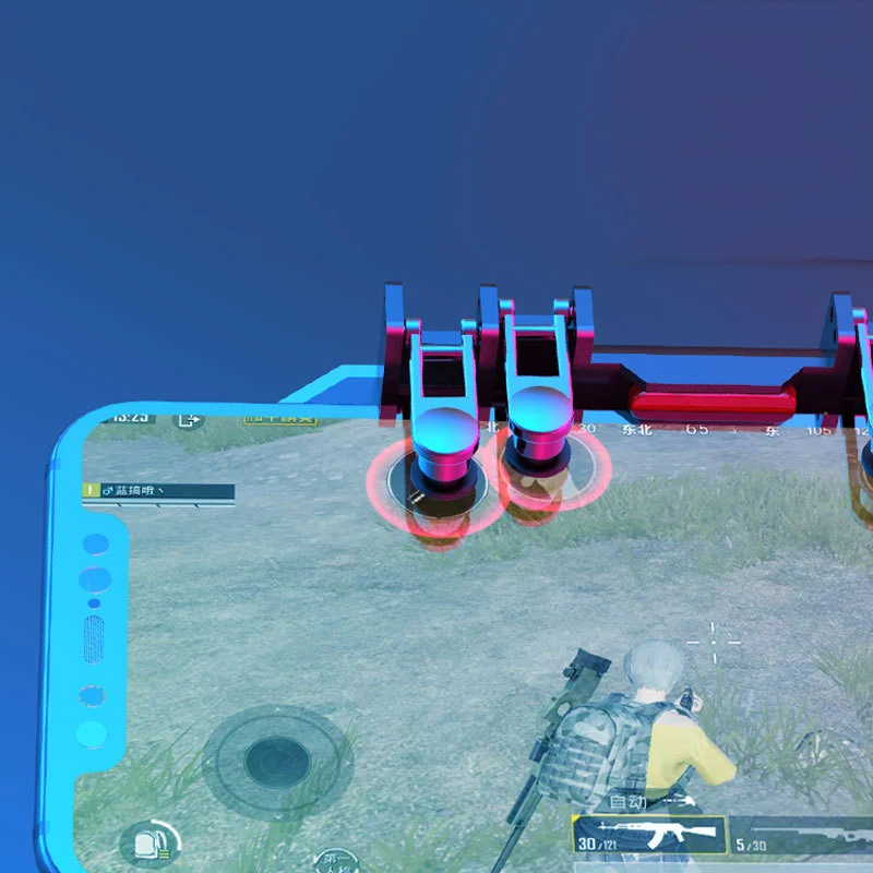 Six-finger Gamepad Rotating Handle with 1200mAh Battery Cooling Fan Suitable for Android IOS Smart Phones