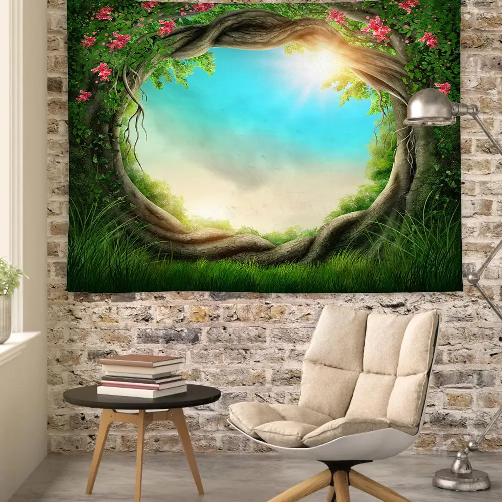 150x200 см настенный гобелен для дома, многофункциональный гобелен с принтом леса для украшения дома, гостиной