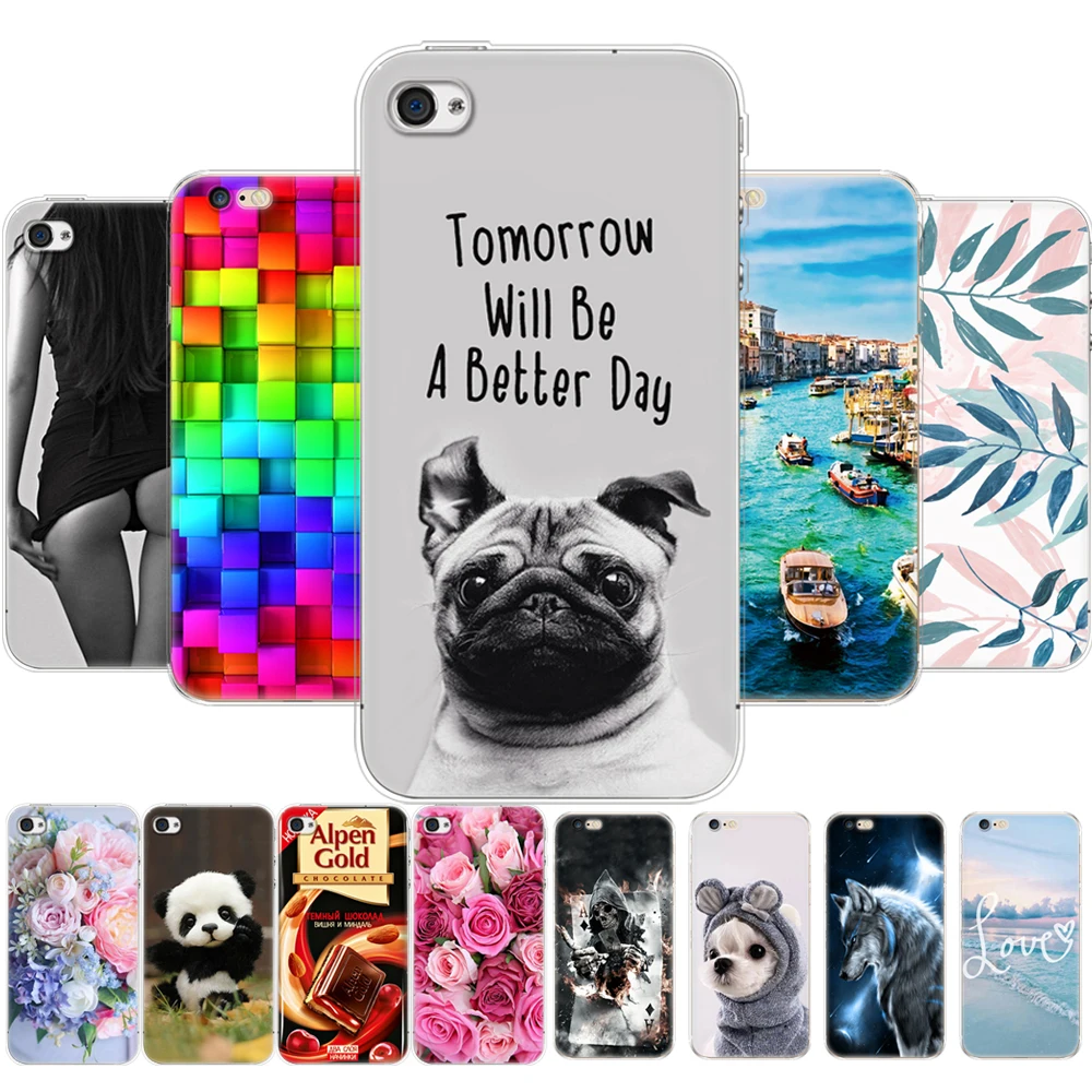Per Iphone 5S 5S Se 4 4S Custodia In Silicone Morbido Tpu Cover Posteriore Per Apple Iphone 6 S 6 S Plus Coque Etui Borse Protettive Per Paraurti