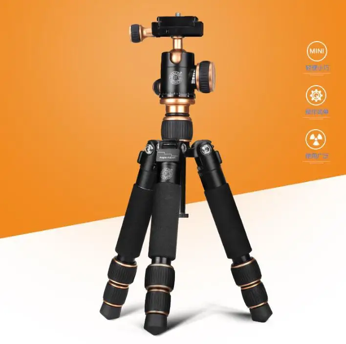 

Original QZSD Q166 foldable light weight and short Aluminium alloy table mini portable tripod for all camera DSLR