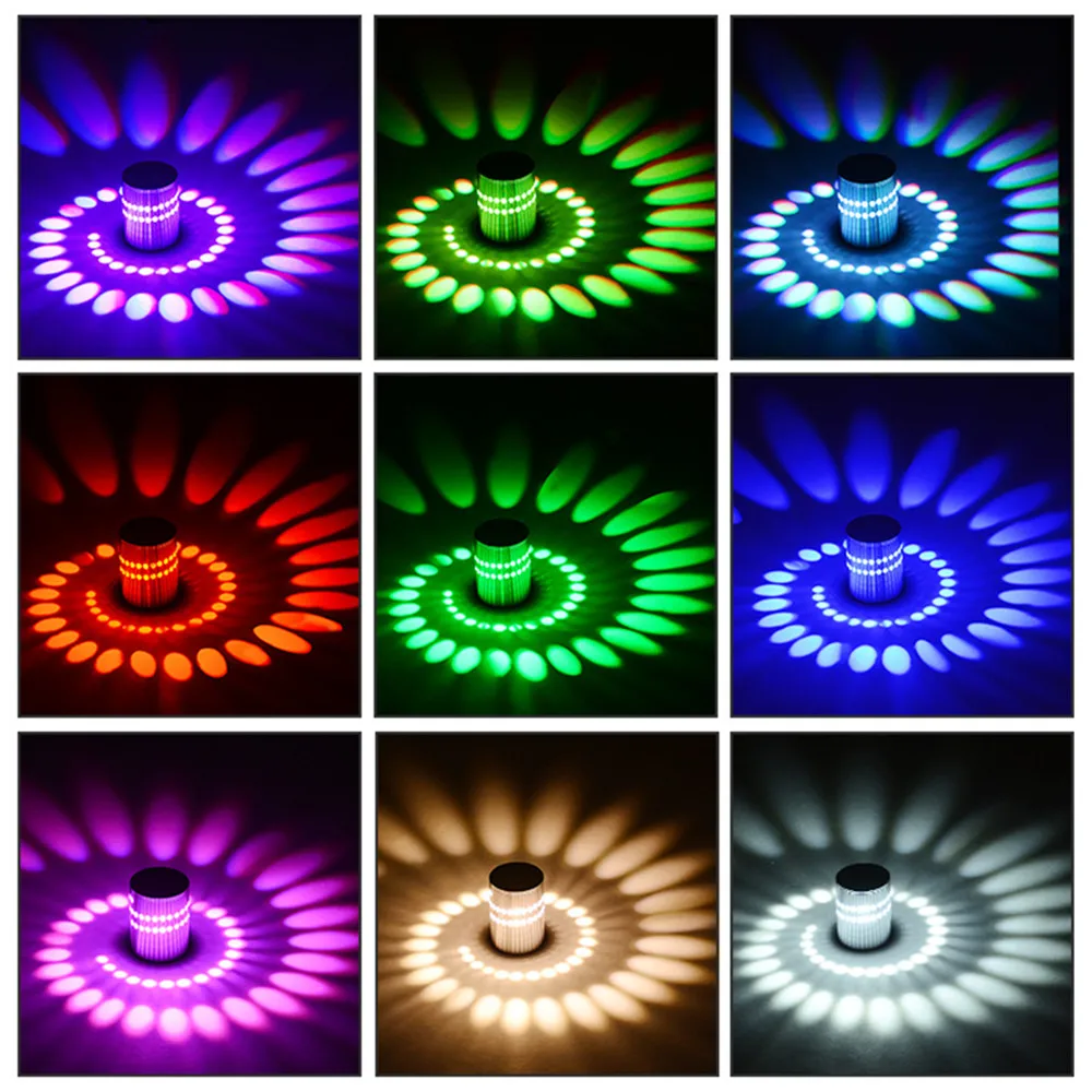 Surface Mounted Led Downlight Spiral Colorful Ceiling Light Wall Light 3W for Living Room Corridor KTV Bar led downlight recessed ceiling spotlight ceiling lamps