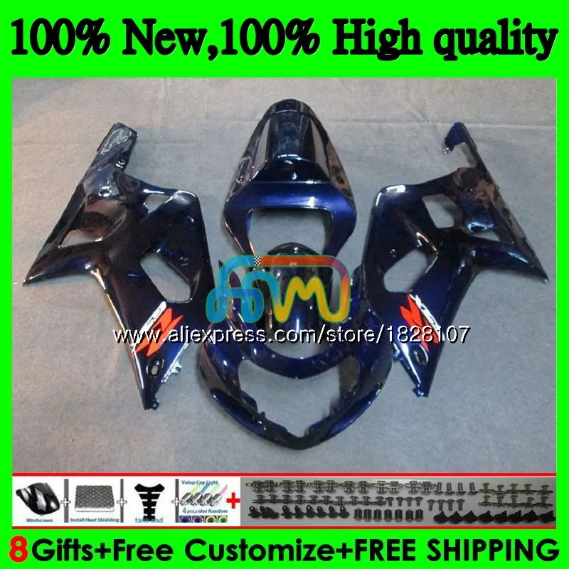 Все темно-синий K1 средства ухода за кожей для SUZUKI GSXR-750 GSXR600 01 02 03 35BS. 35 GSXR 750 600 ввиде горшка 01-03 CC GSX-R600 GSXR750 2001 2002 2003 обтекатель