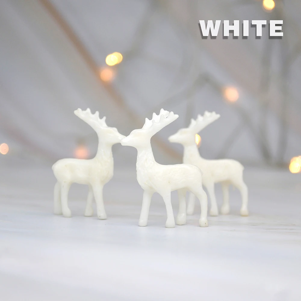6Pcs Artificial mini deer doll garden model geometric deer statue home decoration children's toy miniature wedding decoration 6Pcs Artificial mini deer doll garden model geometric deer statue home decoration children's toy miniature wedding decoration