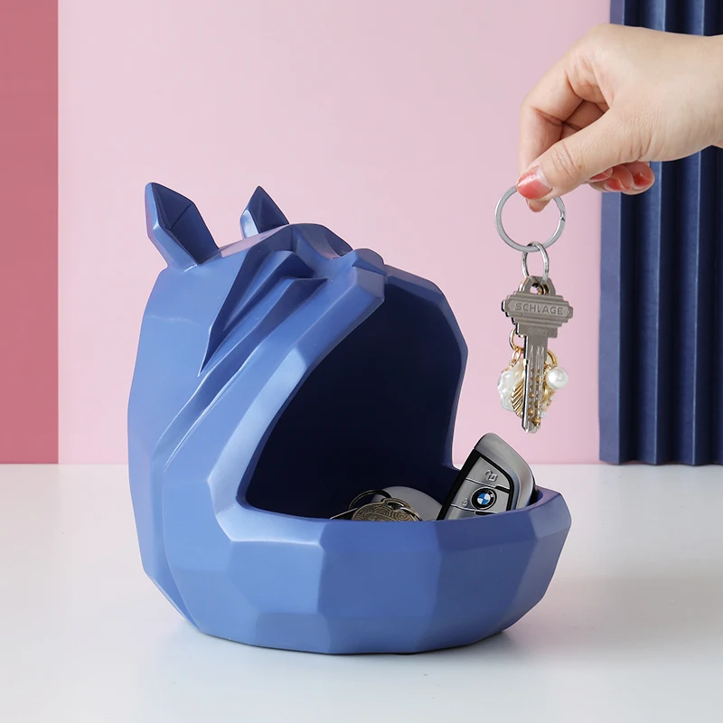 2020 New home storage box Dog cat modern figurine Candy Fruit key Desktop home decor storage container Home Office Storage box