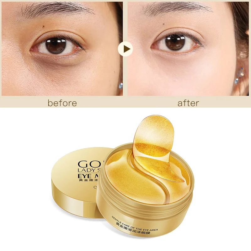

60pcs Gold/Seaweed Collagen Eye Mask Face Anti Wrinkle Gel Sleep Gold Mask Eye Patches Collagen Moisturizing Eye Mask Eye Care
