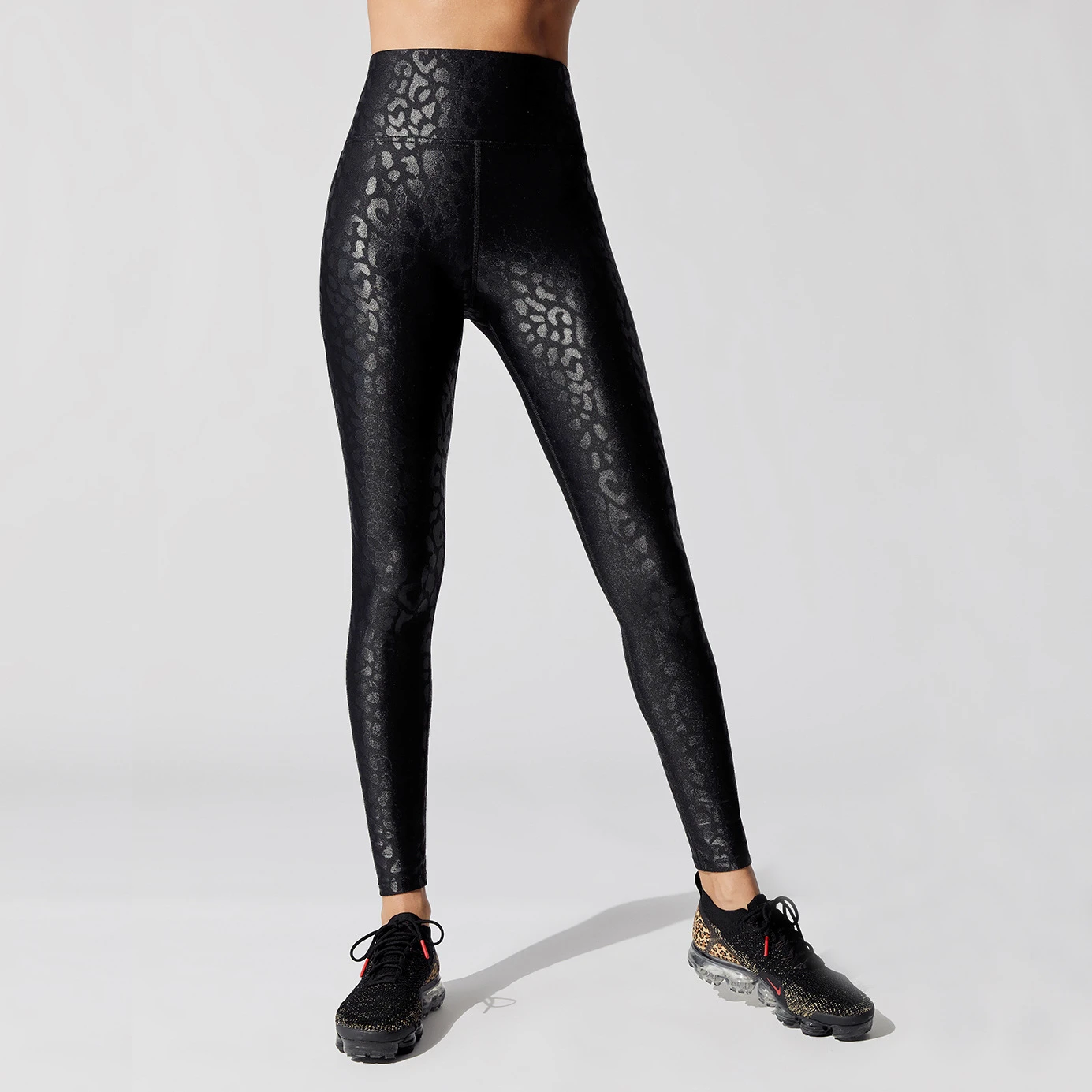black leopard leggings