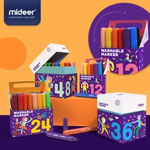 MiDeer 12/24/36/48PCS צבעים ציור ציור בצבעי מים אמנות סמן קצה עטים מברשת עטים רחיץ עט צבעי מים אמנות אספקת(China)