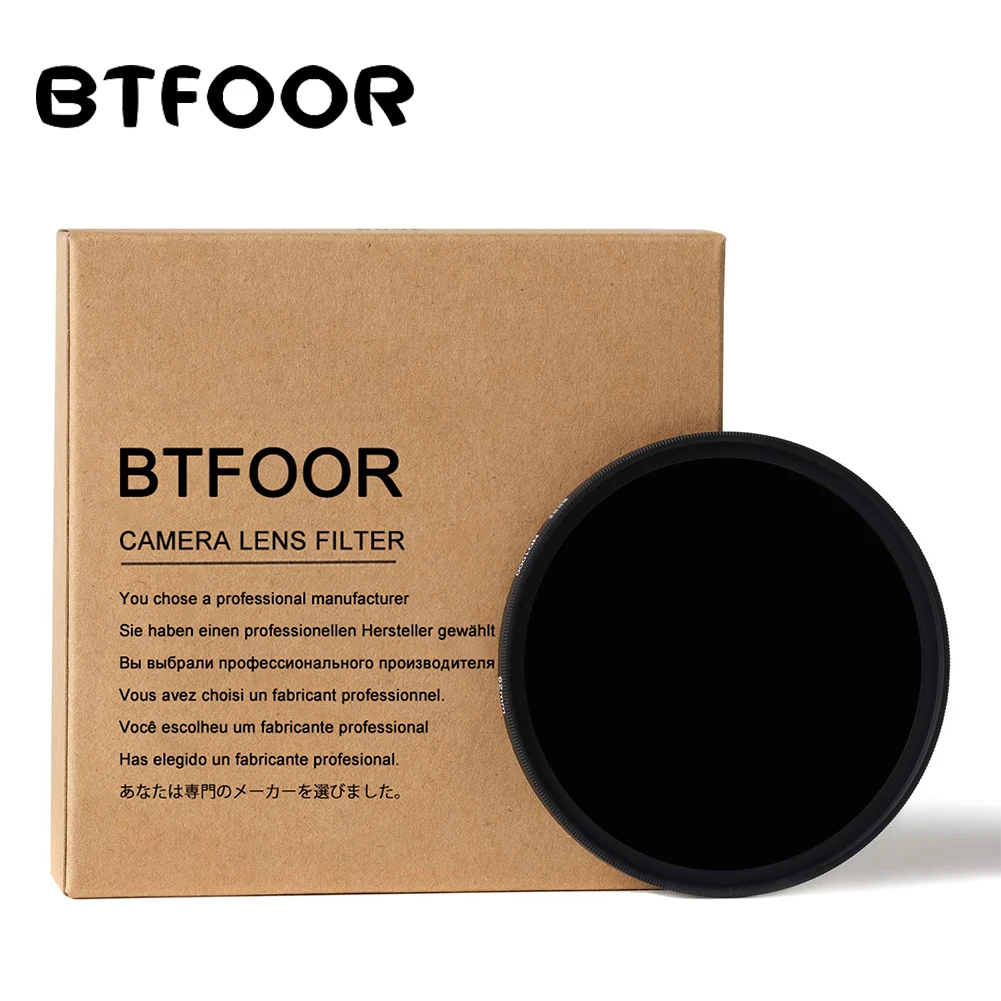 

BTFOOR Nd 1000 Nd64 Nd1000 Filter 49 52 55 58 67 72 77 82 Mm for Camera Canon Lens Eos M50 6d 600d Nikon D3200 D3500 Sony A6000