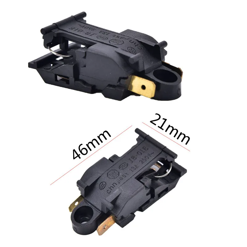 

2pcs 13A Electric Kettle Thermostat Switch 2 Pin Terminal Kitchen Appliance Parts 46x21mm