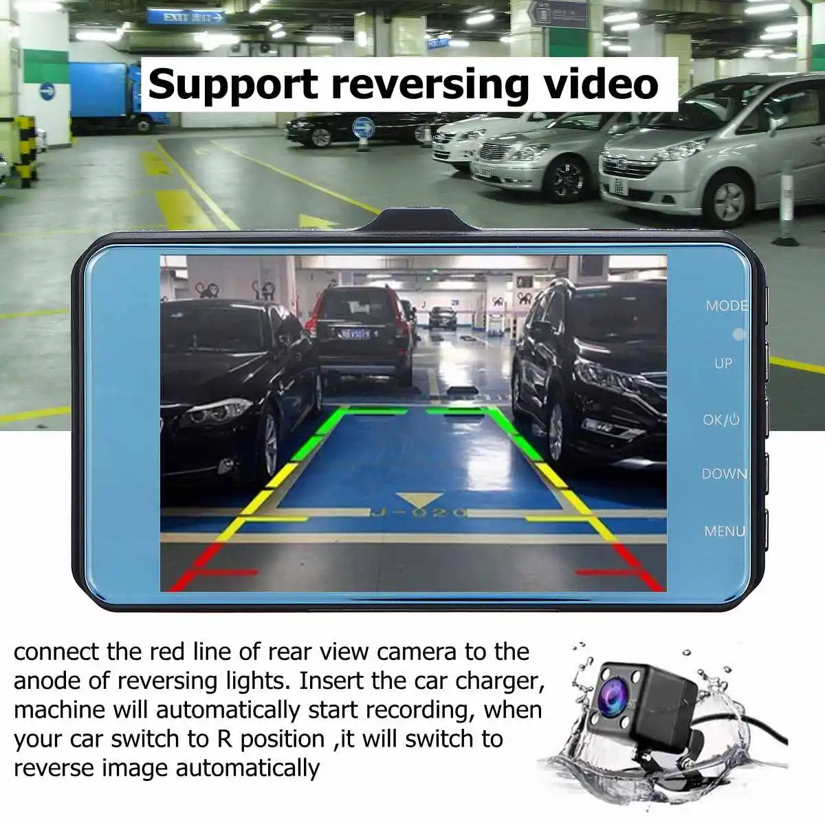 Autoleader 1080P 4 дюймовая панель G-Сенсор Видеорегистраторы для автомобилей Черный приборной панели Ночное видение Камера видео Регистраторы петля Запись мини Dash Cam