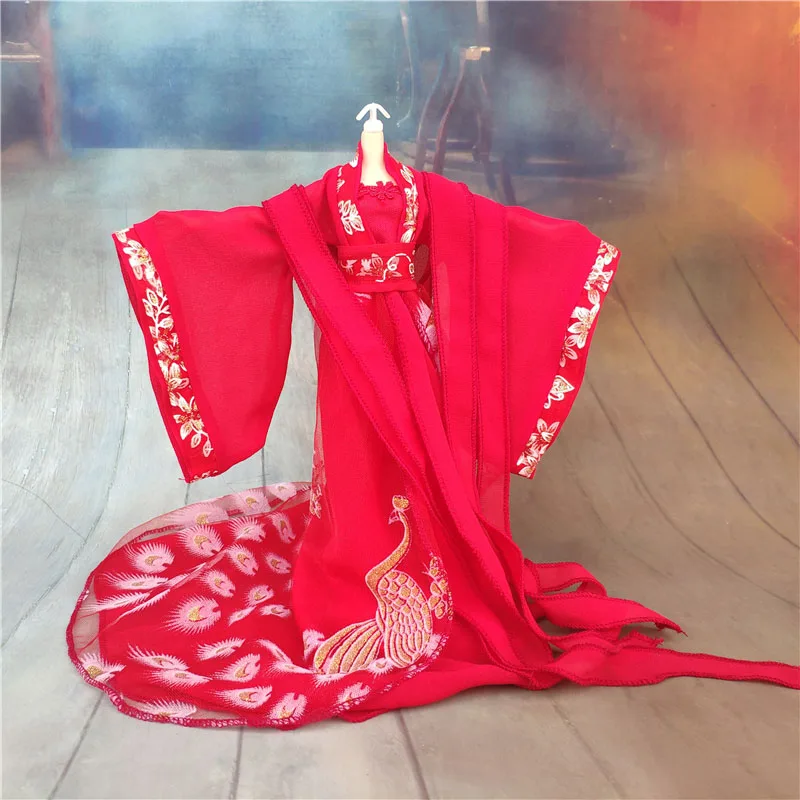 Bybrana 1/6 костюм в китайском стиле BJD аксессуары для кукольной одежды - Цвет: 14