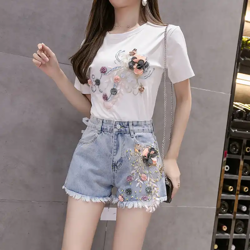 short shirt and jeans for girl