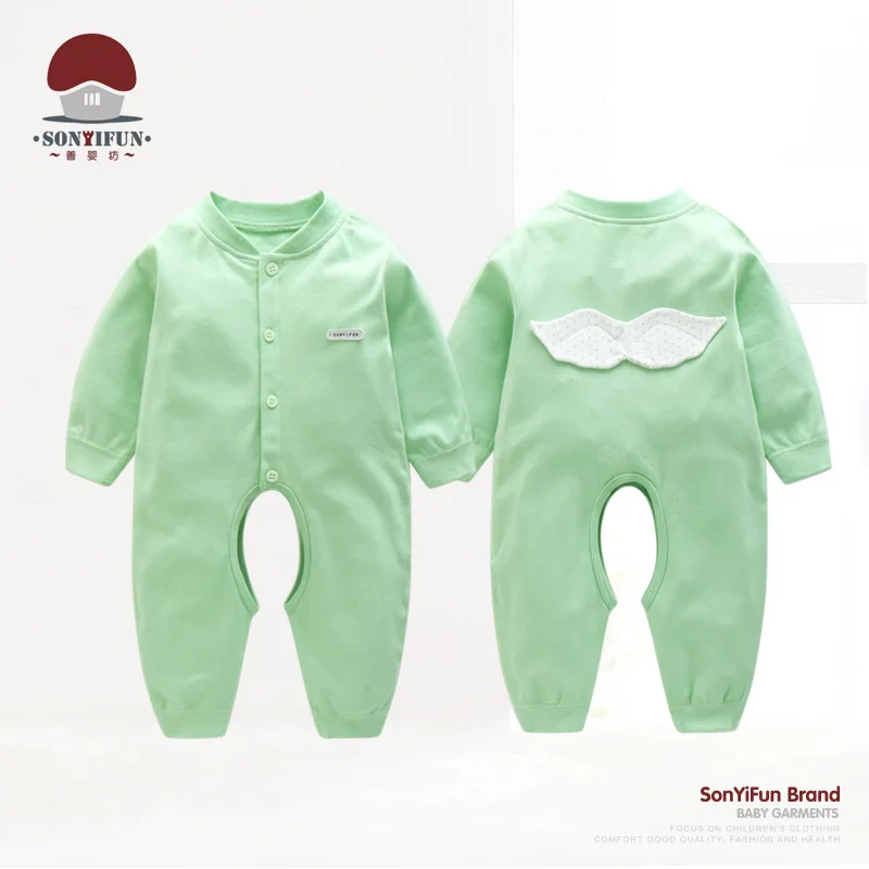 

Spring And Autumn New Style Newborns Clothes Romper Angel Open File Crawling Clothes Baby Pure Cotton Boneless Baby Onesie