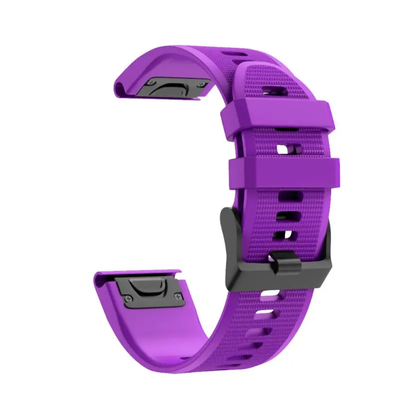Мягкий силиконовый ремешок для часов для Garmin Fenix 6/5/Forerunner935/945 часы - Цвет: Фиолетовый