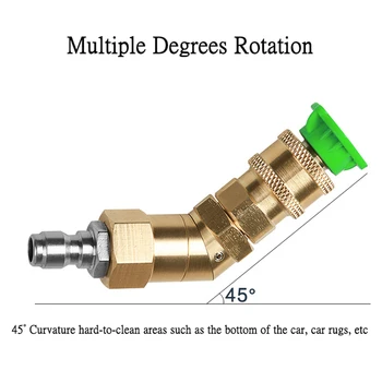 

Quick Connecting Connector kit Coupler Spray Nozzle 3600PSI 360 degree