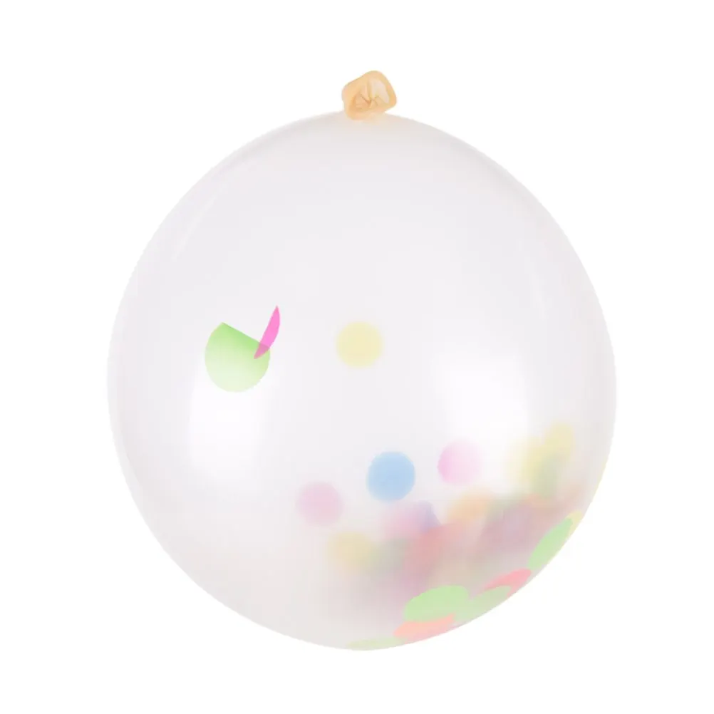 18inch big balloon multicolor confetti balloon Latex Transparent Clear Balloon Brithday Globos Party wedding decoration 10pc/lot