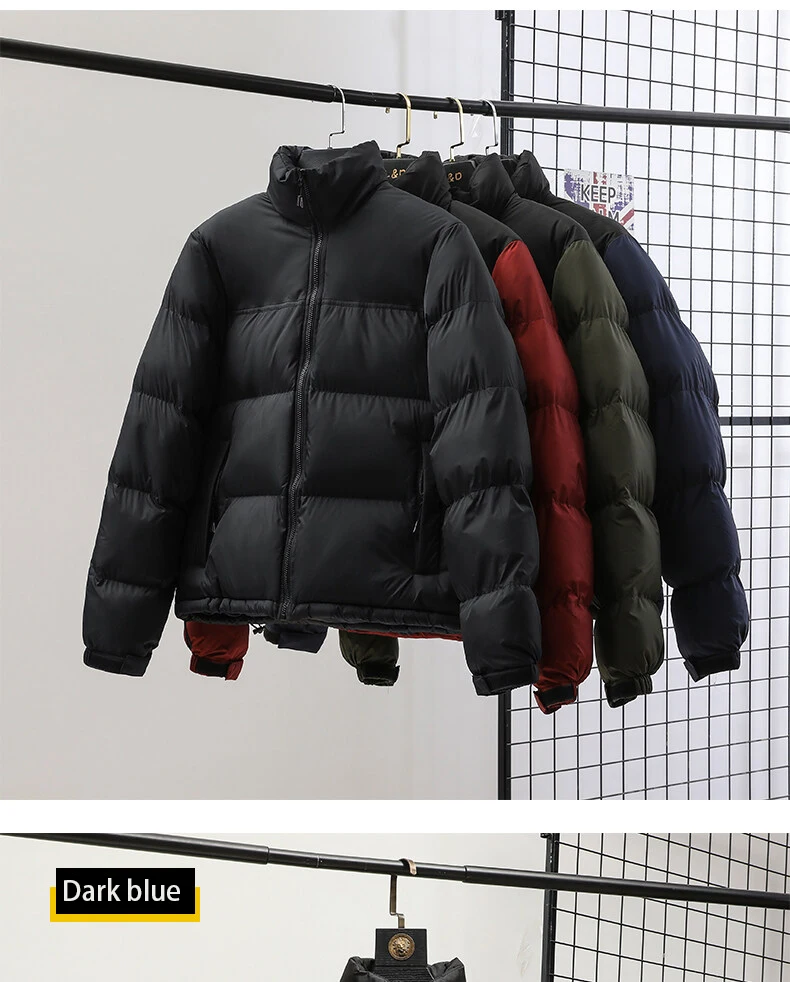 Men Winter Fashion Trendy Parkas Cotton-padded Coats Couple  Thickened Short Padded Jacket Casual Stand Collar Warm Men Jacket mens coats and jackets